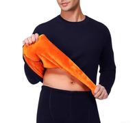 Kivivaka Ensemble haut et bas thermiques pour homme avec doublure en | Grande taille L-5XL, doublure en velours épais, excellente chaleur pour la rétention, design coupe-vent