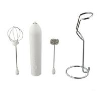 Kivivaka Ensemble mousseur à lait électrique rechargeable avec 3 réglages de vitesse et protection contre la surchauffe, comprend une station de charge, un câble, un fouet et des accessoires pour