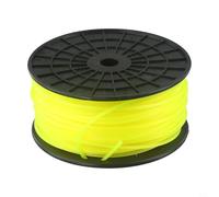 Kivivaka Fil de débroussailleuse carré robuste 3 mm x 100 m jaune, pour cordon en nylon pour débroussailleuses, compatible avec Honda Bu-ko Parts