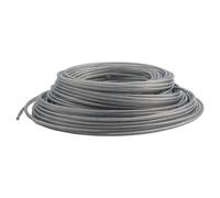Kivivaka Fil en acier de 3 mm - 35 m - Gris - Pour tondeuse à gazon - Pour couper l'herbe