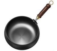 Kivivaka Grande casserole en fer forgé à la main pour poêle en fer non revêtue 26,5 x 13,5 x 27,5 cm pour casseroles sur cuisinières électriques, cuisinières à gaz et plaques à induction (A)