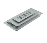 Kivivaka Grille d'aération en alliage d'aluminium respirant 100 mm Argenté 100 x 250 mm