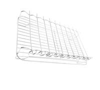 Kivivaka Grille de cuisson double couche en acier inoxydable pour cuisine, camping et pique-nique Argenté 32 x 19 x 7 cm