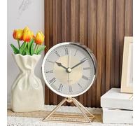 Kivivaka Insert de mouvement d'horloge à quartz de 89 mm, mécanisme de chronométrage précis, bricolage mural, bureau, réparation d'horloges en bois et métal, ton argent doré (pile non incluse)