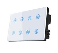Kivivaka Interrupteur mural intelligent avec utilisation d'énergie en temps réel, WiFi activé pour Alexa, sécurité enfant, blanc (blanc)