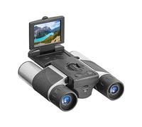 Kivivaka Jumelles numériques 12 x 32 avec caméra et écran LCD de 2 pouces pour observation des oiseaux, sport, voyage, noir argenté