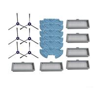 Kivivaka Kit de 12 pièces pour aspirateur robot en nylon ABS (18 pièces) | Design résistant, dirige efficacement les débris, empêche l'enveloppement des cheveux, lot de 4 brosses latérales