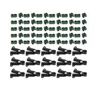 Kivivaka Kit de 75 connecteurs de treillis réglables pour serre en plastique PP pour clips de type A et boucle, angle 0C70, 11 mm, noir/vert