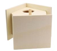 Kivivaka Kit de nidification en bois fabriqué à la main pour petits jardins, pour maison sauvage avec avant-toit décoratif et toit (B)