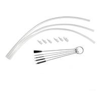 Kivivaka Kit de pipe à lait en polyéthylène PC, pour machines à expresso super automatiques, 3 tubes HP3 HP1 connecteurs brosse de nettoyage (A)