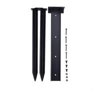 Kivivaka Kit de piquets d'ancrage en acier robuste pour réparer et soutenir les poteaux de clôture en bois avec piques triangulaires pour plus de stabilité (1 pièce)