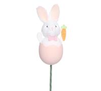 Kivivaka Lapin de Pâques pour décoration d'œufs et composition florale à faire soi-même, 35 cm, joli bouquet de lapin avec accents rose/vert/violet rose