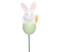 Kivivaka Lapin de Pâques pour décoration d'œufs et composition florale à faire soi-même, 35 cm, joli bouquet de lapin avec accents rose/vert/violet vert clair
