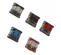 Kivivaka Lot de 10 commutateurs de clavier à profil bas 80 m Durée de vie 25-50 gf Force d'actionnement Design compact Bricolage Clavier mécanique Rouge Thé blanc