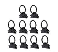 Kivivaka Lot de 10 fixations d'ancrage à joint torique pour systèmes E-Track en acier au carbone robuste Charge de travail de 1500 kg, matériel d'arrimage galvanisé noir pour remorque camion