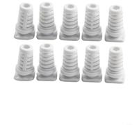 Kivivaka Lot de 10 gaines de câble en caoutchouc blanc avec soulagement de tension, protecteur de cordon flexible pour meuleuse d'angle et perceuse, 4 mm (noir)