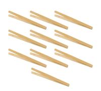 Kivivaka Lot de 10 pinces alimentaires en bois pour toast, salade et thé, 18 cm, en bois naturel, résistant à la chaleur, ustensiles de cuisine pour A