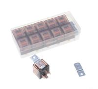 Kivivaka Lot de 10 relais automobiles 80 A 4 broches 12 V-24 V pour dispositif de commande de commutation de voiture robuste (24 V)