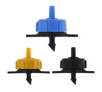 Kivivaka Lot de 100 goutteurs compensateurs de pression 2/4/8 pour émetteurs d'irrigation de jardin de 4 mm, connecteurs de tuyau de 4 mm, système d'économie d'eau pour parterres de fleurs, pelouse