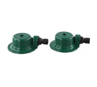 Kivivaka Lot de 2 arroseurs automatiques en métal pour pelouse, système d'irrigation rotatif à 360°, arroseur en alliage de zinc pour pelouse, cour, terrasse
