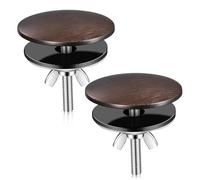 Kivivaka Lot de 2 cache-trous d'évier de cuisine 12 à 49 mm, vis en acier inoxydable et couvercle en alliage de zinc, bouchon d'étanchéité de lavabo pour comptoir, doré brossé gris bronze