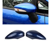 Kivivaka Lot de 2 coques de rétroviseur bleu foncé pour Ford Fiesta MK7 2008-2017 - Remplacement côté gauche et droit - Garniture extérieure en plastique (25 x 11 cm)