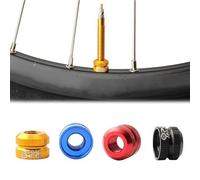 Kivivaka Lot de 2 écrous de valve Presta en alliage d'aluminium pour vélo - Lumière pour vide - Écrou de verrouillage de buse de pneu - Rouge