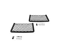 Kivivaka Lot de 2 filets de rangement de voiture en maille élastique pour magazines, cartes, articles de toilette, pour caravane, camping-car, bateau, noir