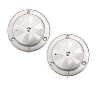 Kivivaka Lot de 2 grilles d'aération réglables en acier inoxydable pour barbecue, 9,5 cm et 12,5 cm pour pièces de rechange (9,5 cm)