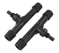 Kivivaka Lot de 2 injecteurs d'engrais Venturi de 2,5 cm, système d'arrosage goutte à goutte, dispositif d'alimentation pour plastique