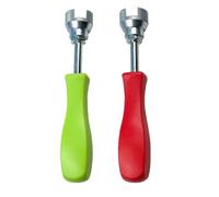Kivivaka Lot de 2 outils de réparation de frein à tambour avec ressort à rondelle fixe et compresseur de sabot pour moto, voiture, camion, 160 mm, acier et ABS, vert/rouge