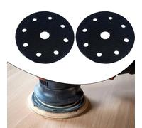 Kivivaka Lot de 2 patins de ponçage à 9 trous, 12,7 cm, compatibles avec les ponceuses Festool ETS 125 et ETSC 125, noir