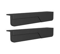 Kivivaka Lot de 2 poignées de porte et tiroirs en silicone sans contact, mains hygiéniques - Levier - 120 mm - Noir gris blanc