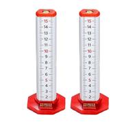 Kivivaka Lot de 2 règles de hauteur à double usage avec base magnétique pour menuiserie et carrelage, jaune rouge