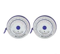 Kivivaka Lot de 2 rubans à mesurer rétractables pour l'indice de masse corporelle IMC 150 cm pour le suivi de la perte de poids (bleu)