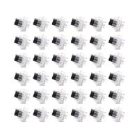 Kivivaka Lot de 36 commutateurs tactiles de clavier compatibles Outemu MX, 3 broches, 50 gf, 50 millions de frappes, noir/rouge/marron/bleu noir