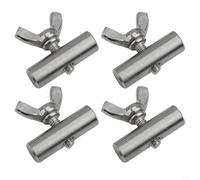 Kivivaka Lot de 4 butées de rail d'auvent de 8 mm pour caravane, vis à œil en acier inoxydable 304 avec écrous, accessoires de tente de camping