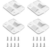 Kivivaka Lot de 4 charnières de refroidissement de camping en plastique avec kit de loquet à vis pour refroidisseurs Coleman, pièces de rechange pour rangement extérieur
