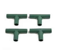 Kivivaka Lot de 4 connecteurs de structure en plastique pour serre en plastique PP, diamètre intérieur 16 C17 mm, vert foncé, lot de 4 pièces E