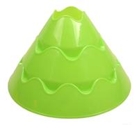 Kivivaka Lot de 4 grands cônes d'entraînement d'agilité en polyéthylène pour exercices de vitesse de football, marquage d'espace, gym, maison, fitness, design flexible, 25 x 15 cm, orange, rouge