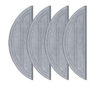 Kivivaka Lot de 4 serpillères de rechange lavables et réutilisables en microfibre pour Roborock Q10 S5 Q10 S5+ Q10 VF Q10V Q10V+