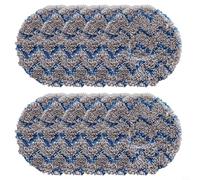 Kivivaka Lot de 4 serpillères en microfibre compatibles avec J15 Pro Ultra, tampons de rechange robustes pour poils d'animaux et enfants (10 pièces, bleu + gris)