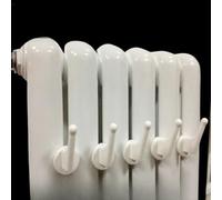 Kivivaka Lot de 5 crochets de radiateur en plastique sans perçage pour sèche-serviettes, clips de suspension pour vêtements, blanc