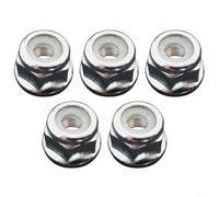 Kivivaka Lot de 5 écrous de blocage M10 gauche pour débroussailleuse FS80 FS85 FS87 FS90 FS94 - Pièce de rechange 4126 642 7600 - Métal argenté
