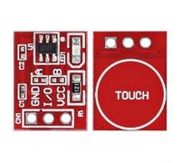 Kivivaka Lot de 50 modules de commutateur tactile capacitif TTP223, capteur de bouton autobloquant pour bricolage électronique, 2,5 V-5,5 V, 15 x 11 mm, rouge