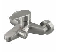 Kivivaka Mitigeur de douche en acier inoxydable avec contrôle de l'eau chaude et froide, design mural pour salle de bain moderne, entrée G1/2, argent