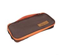 Kivivaka Oxford Sac à couverts de camping léger et portable avec égouttoir pour randonnée, pique-nique, barbecue, marron, 24 x 12 x 5 cm (marron)