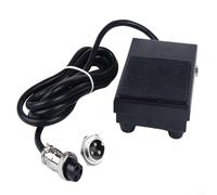 Kivivaka Pédale de commande au pied pour soudage par points plasma TIG ATGW, prise aviation GX20 à 3 broches, câble de 2 m, corps en métal avec base en caoutchouc