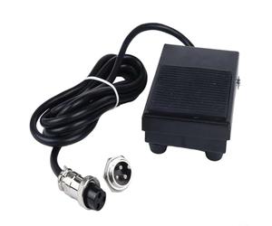 Kivivaka Pédale de commande au pied pour soudage par points plasma TIG ATGW, prise aviation GX20 à 3 broches, câble de 2 m, corps en métal avec base en caoutchouc