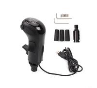 Kivivaka Pommeau de levier de vitesse USB simulateur avec 2 commutateurs pour Logitech G25 G27 G29 G920 G923, levier haut et bas 18 vitesses pour camion Euro sur PC
